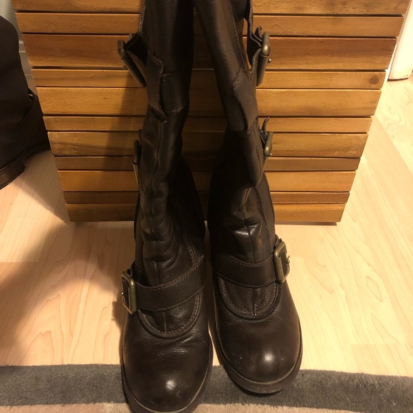 Report brown leather boots - Picture 4 of 6
